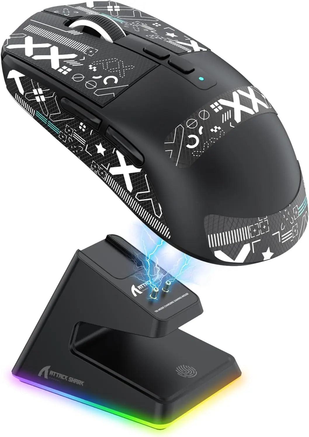 ATTACK SHARK X6 49g Superlight Wireless Gaming Mouse  Magnetic RGB Charging Dock PixArt PAW3395 Sensor 26000DPI 200Hrs Battery
