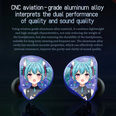 CVJ Aria Anime HiFi Earphones 10mm Dynamic Driver V-Shaped Sound Tuning Nozzles Wide Soundstage Gaming IEM Detachable Cable
