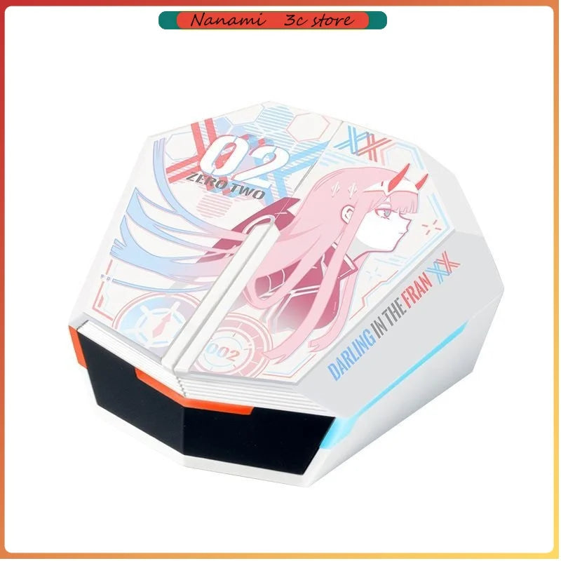DARLING in The FRANXX Cute 02 Theme Headphone Anime Gift HIFI Bluetooth 5.3 Headset Cosplay Active Noise Cancellation Earbuds