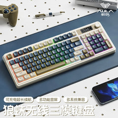 AULA S99  Wireless Tri Mode Bluetooth Gamine Keyboard2.4G RGB Gasket Mount Custom Gaming Keypad for PC Mac PC Office Gifts