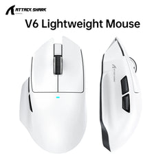 ATTACK SHARK V6 Gaming Mouse Bluetooth Wireless Connection,PAW3311 Sensor and Magnetic Charging Base,65g Lightweight Design