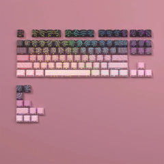 2026 Line Gradient Side Shine Through Keycaps Cherry Profile PBT Custom Keycaps for 60% 65% 75% 96% 98% 100% Mechanical Keyboard