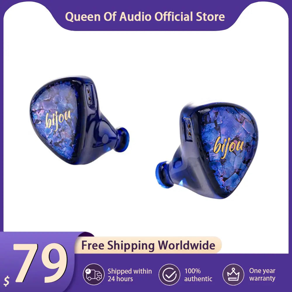 New QoA Bijou Headphone 1DD+1BA+1BCD In Ear Monitor Earphones Hybrid HiFi Audio IEMs With 3.5mm 4.4mm Earbuds Plug Headset Cable