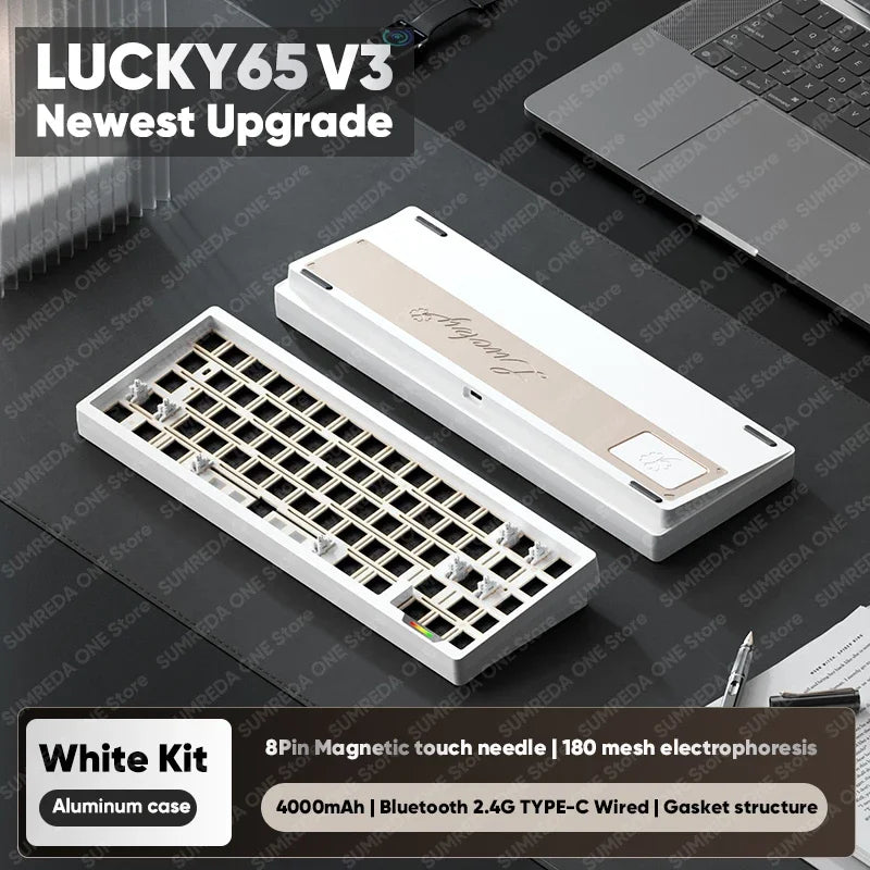 WEIKAV Lucky65 V3 Lucky65 V2 ZA68 NUT65 Wireless Aluminum Mechanical Keyboard Kit RGB Bluetooth Wired Gaming Hotswap Keyboard