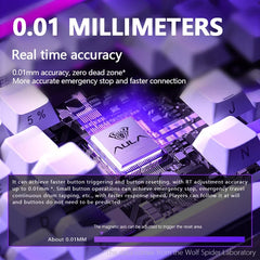 AULA HERO84 HE Magnetic Switch Wired Mechanical Keyboard RGB Music Rhythm 8K Return Rate Keyboard Computer Accessorie for Gamer