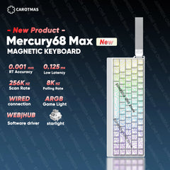 IROK Carotmas Mercury68 Max mars68 pro Mercury 68 Gaming Magnetic Mechanical Keyboard Rapid Trigge 0.001 8K Wired Gamer Keyboard