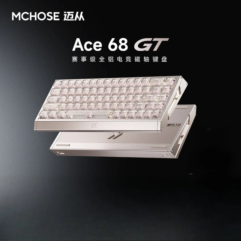 MCHOSE Ace 68 GT Magnetic Switch Gaming Keyboard ARGB Low Delay Full Aluminum Custom Wired Keyboards PC E-Sports Accessories
