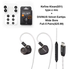 Angelears Audio Kefine Klean 10mm DLC Diaphragm Dynamic Driver Hi-Fi In-ear Earphone with