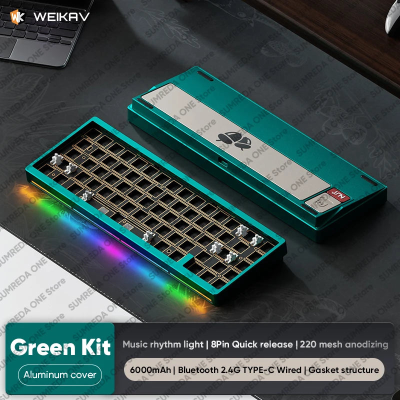 WEIKAV Lucky65 V3 Lucky65 V2 ZA68 NUT65 Wireless Aluminum Mechanical Keyboard Kit RGB Bluetooth Wired Gaming Hotswap Keyboard