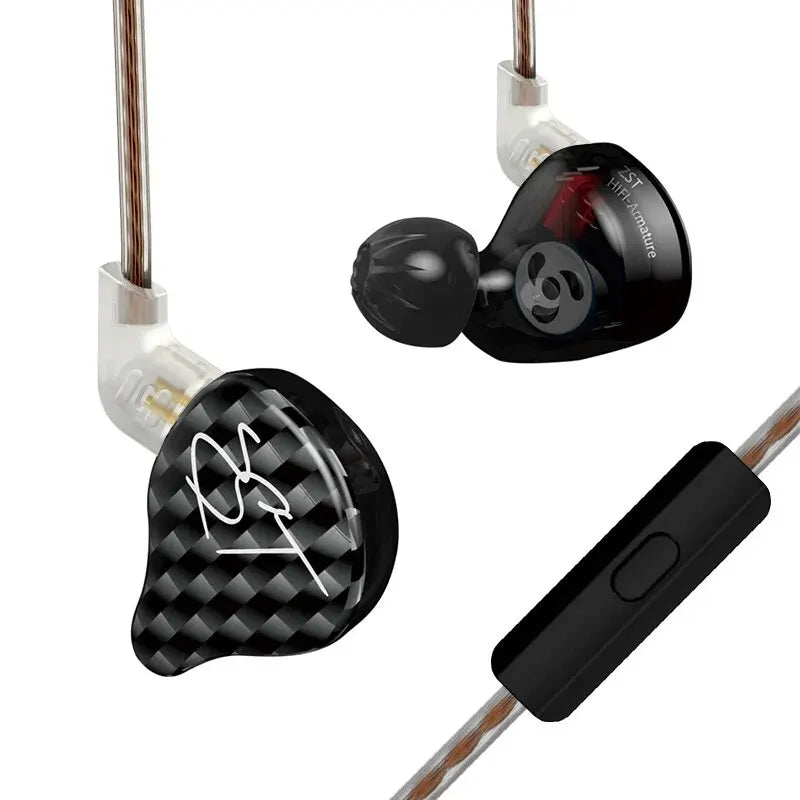 KZ ZST Wired Earphone Detachable Cable In Ear Monitor Noice Cancelling Headset HiFi Music Sport Game Phone Earbuds Headphones