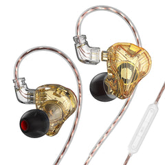 CVJ KE-S Earphones Dual Magnetic Dynamic Driver Headphones 360° Surround Sound Filed Headsets  In Ear Earbuds With Hifi Cable