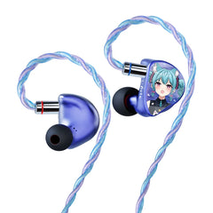 CVJ Aria Anime HiFi Earphones 10mm Dynamic Driver V-Shaped Sound Tuning Nozzles Wide Soundstage Gaming IEM Detachable Cable