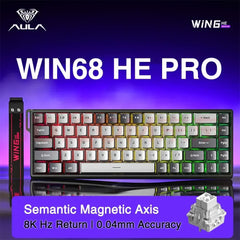 AULA WIN60 WIN68 HE Magnetic Keyboards Esports Rapid Trigger 8K Return RGB Hotswap Wired Gaming Mechanical Keyboard for Pc Gamer