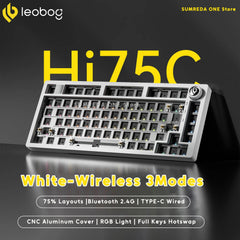 Leobog Hi75C Gaming Aluminum Wireless Mechanical Keyboard Kit Hi75 Hi75C Pro 81Keys Bluetooth 2.4G Wired  Hotswap Gamer Keyboard