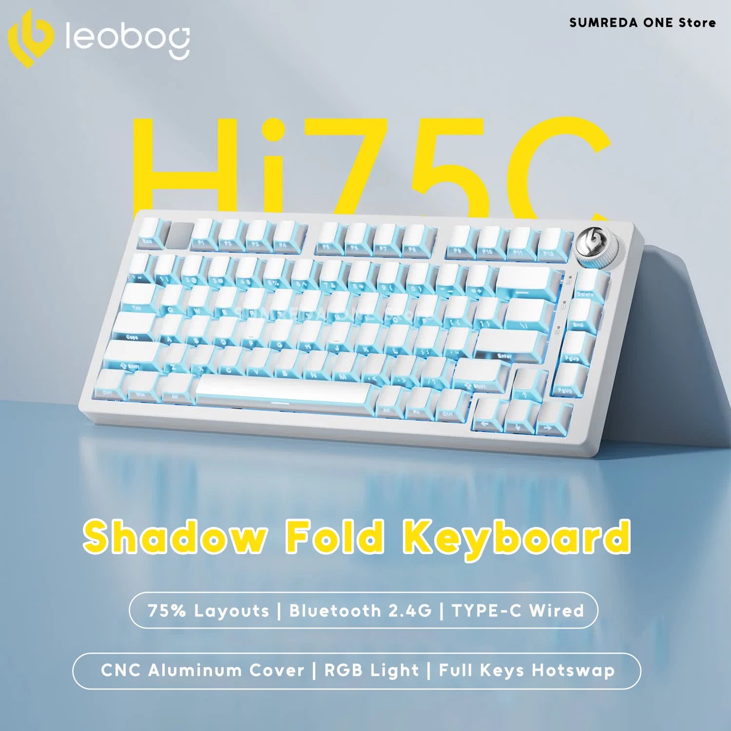Leobog Hi75C Gaming Aluminum Wireless Mechanical Keyboard Kit Hi75 Hi75C Pro 81Keys Bluetooth 2.4G Wired  Hotswap Gamer Keyboard