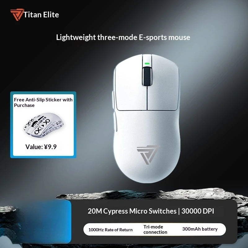 Titan Elite T1 Wireless Bluetooth Mouse, 30000 DPI, 10000Hz, 500mAh long battery life, lightweight esports gaming mouse