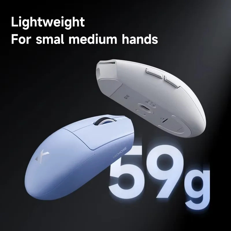 MCHOSE G3 V2 Pro Professional Game Three Mode Mouse PAW3395 26000DPI Polling Rate 59g Ultra Light Office Mouse 800mAh