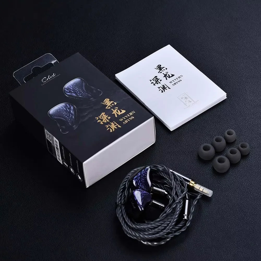 Kinera Celest Wyvern Black-10mm LCP Diaphragm Dynamic Driver In-Ear Monitors HiFi Earphone