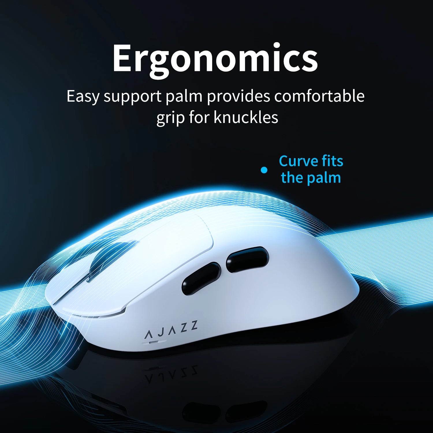 AJAZZ AJ179 v2 MAX Wireless Gaming e-Sport 1K Polling Rate Lightweight Design Ergonomic PAW3311 Sensor