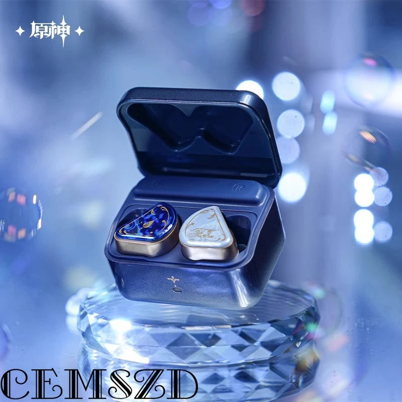 In stock Game Genshin Impact Furina Wireless Bluetooth Earphones Anime Cartoon Accessories Props Cosplay Halloween Gifts