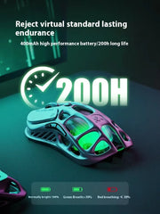 GravaStar Mercury X AIR X Pro Wireless Gaming Mouse Transparent Hollow-out Bluetooth 2.4G Wired Lightweight Dual 8K G3950 Mouse