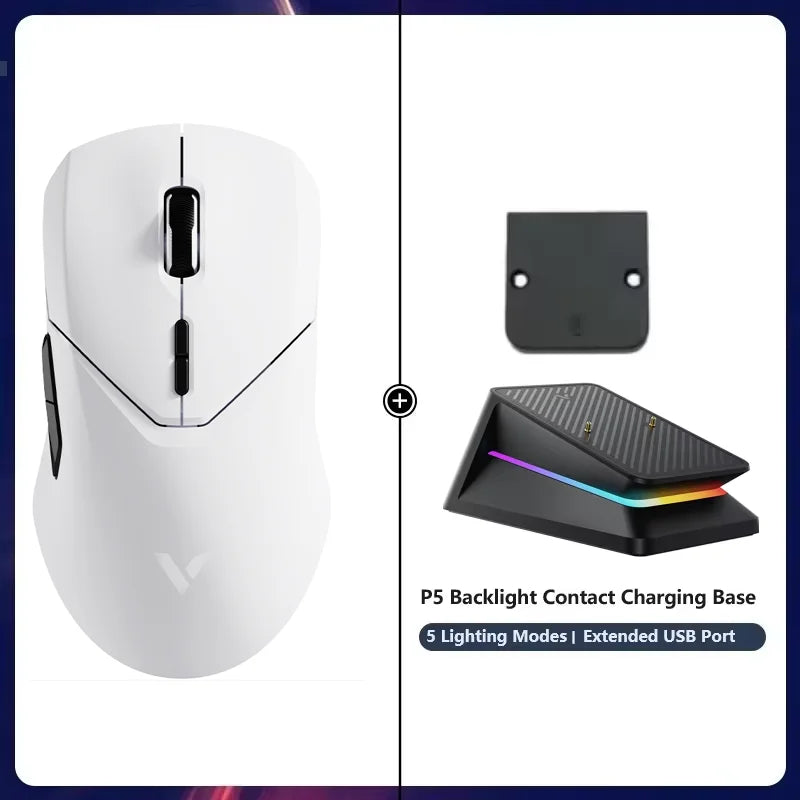 Rapoo Wireless Gaming Mouse 68g Lightweight 1KHz Polling Rate 12000DPI 10 Programmable Buttons Optical Sensor