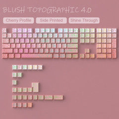2026 Line Gradient Side Shine Through Keycaps Cherry Profile PBT Custom Keycaps for 60% 65% 75% 96% 98% 100% Mechanical Keyboard