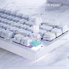 ATTACK SHARK X68 HE Rapid Trigger Mechanical Gaming Keyboard 60% Wired with Adjustable Actuation,Hall Effect Magnetic Switch,8KH