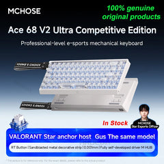 MCHOSE Ace 60 Pro 68 Magnetic Axis Mechanical Keyboard Customized Esports 0.01ms Latency RT 0.01mm 128K Gaming Keyboard Original