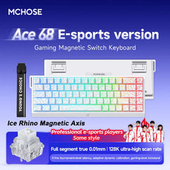 MCHOSE ACE60 Pro ACE68 Esports Wired Mechanical Keyboard Magnetic Switch Hot Swap Customized Gaming Keyboard Pc Gamer Accessorie