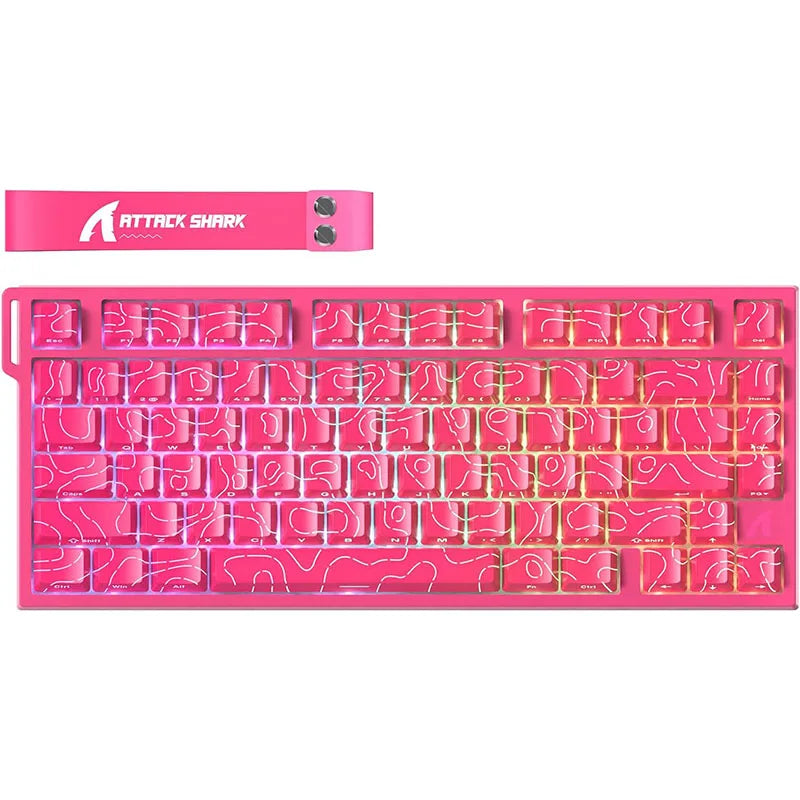 ATTACK SHARK R82 HE 75% 8000Hz Rapid Trigger Wired  Keyboard, 0.005mm RT Accuracy, Magnetic Switch, 0.08ms Latency, RGB Lighting