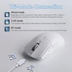 AJAZZ AJ139 V2 MC/AJ139 PRO Wireless Gaming Mouse PAW3311/PAW3395 Sensor 12000DPI/26000DPI 500mAh Bluetooth Mouse Gamer For PC