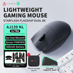 AJAZZ AJ139 V2 MC Symmetrical Ergonomic Wired Gaming Mouse, High Accuracy Sensor, Durable Switch Lightweight PC Esports Mouse
