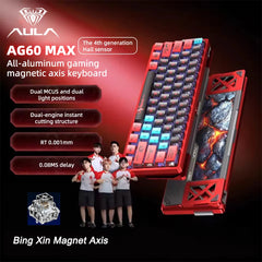 AULA AG60 Pro/MAX Wired Gaming Mechanical Keyboard Custom Full Aluminum High Performance Magnetic Axis for Esports And FPS Games