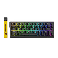 ATTACK SHARK X68 HE Rapid Trigger Mechanical Gaming Keyboard 60% Wired with Adjustable Actuation,Hall Effect Magnetic Switch,8KH