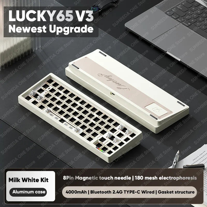 WEIKAV Lucky65 V3 Lucky65 V2 ZA68 NUT65 Wireless Aluminum Mechanical Keyboard Kit RGB Bluetooth Wired Gaming Hotswap Keyboard