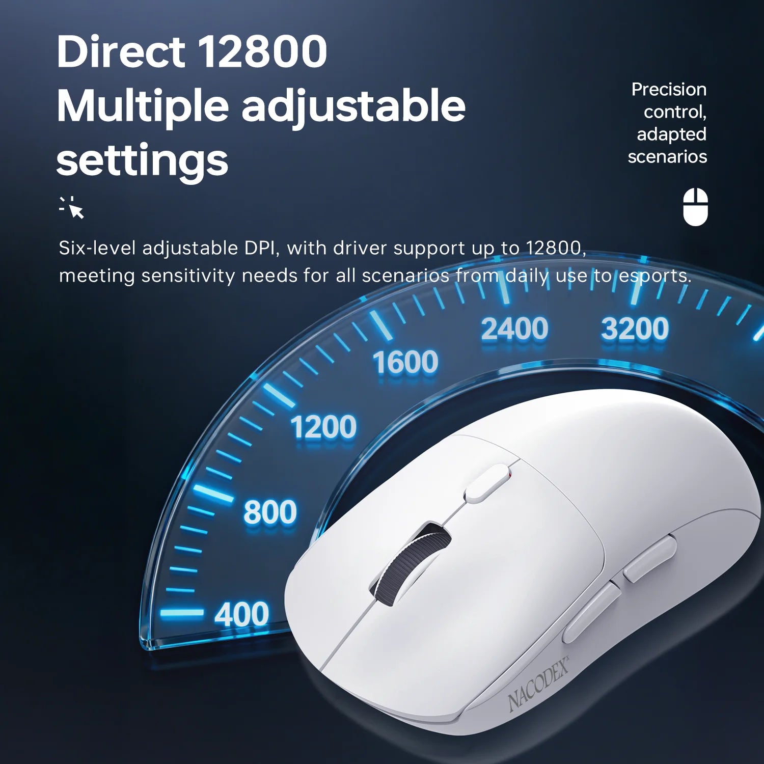 AJAZZ NJ07/MC/Ultra Tri-Mode Wired/Bluetooth/2.4G Office and Gaming Mouse 12800 DPI 1000Hz Report Rate