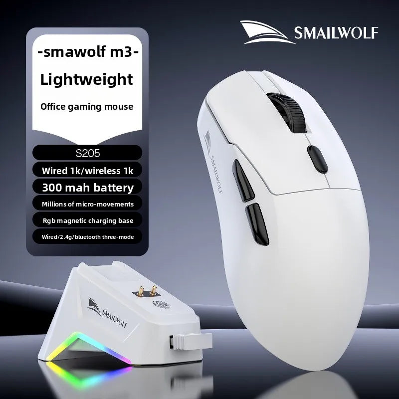 SMAILWOLF M3 Bluetooth Wireless Gaming Mouse with PAW3311 Sensor