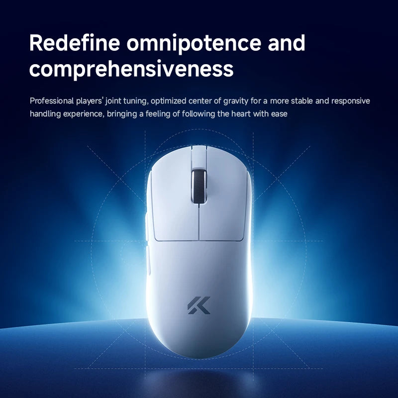 MCHOSE A7 V2 Ultra Gaming Mouse PAW3950 TI Sensor Dual 8000Hz 20000fps 42000DPI 750IPS Imported Super Glide Glass Coating CSGO