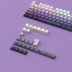 2026 Line Gradient Side Shine Through Keycaps Cherry Profile PBT Custom Keycaps for 60% 65% 75% 96% 98% 100% Mechanical Keyboard