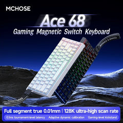MCHOSE ACE60 Pro ACE68 Esports Wired Mechanical Keyboard Magnetic Switch Hot Swap Customized Gaming Keyboard Pc Gamer Accessorie
