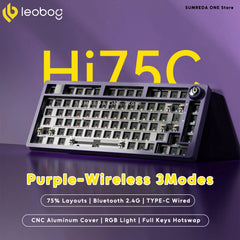 Leobog Hi75C Gaming Aluminum Wireless Mechanical Keyboard Kit Hi75 Hi75C Pro 81Keys Bluetooth 2.4G Wired  Hotswap Gamer Keyboard