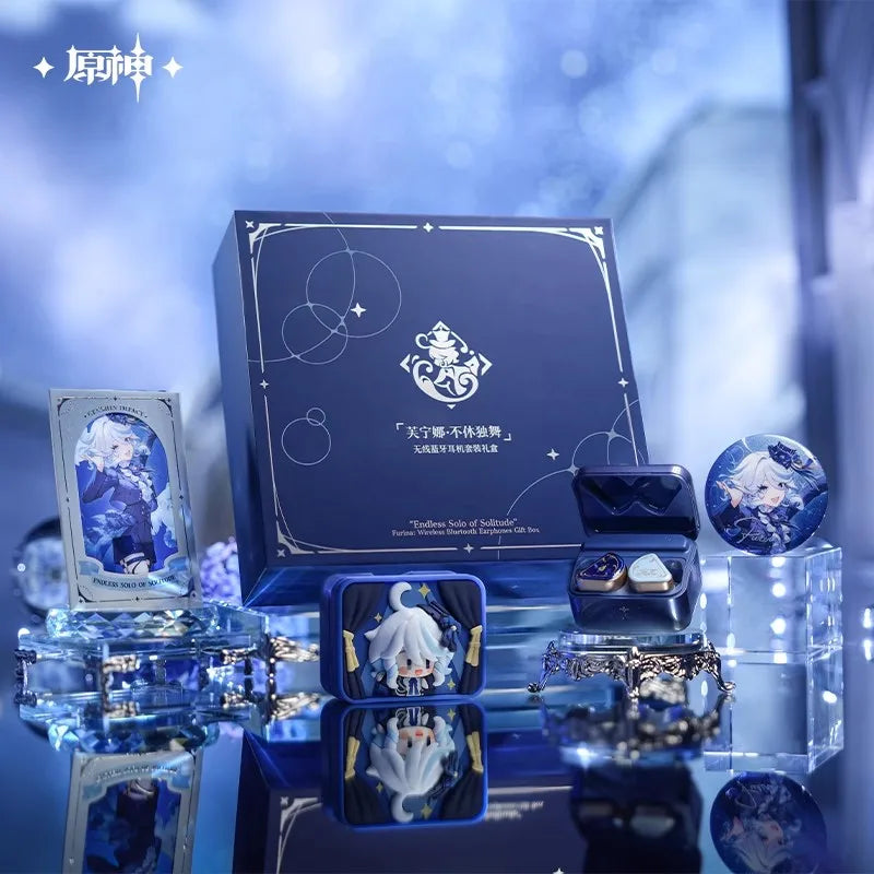 In stock Game Genshin Impact Furina Wireless Bluetooth Earphones Anime Cartoon Accessories Props Cosplay Halloween Gifts