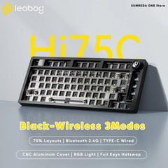 Leobog Hi75C Gaming Aluminum Wireless Mechanical Keyboard Kit Hi75 Hi75C Pro 81Keys Bluetooth 2.4G Wired  Hotswap Gamer Keyboard