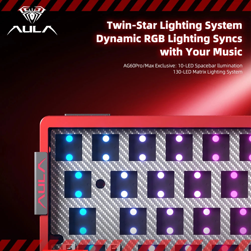 AULA AG60 Pro/MAX Wired Gaming Mechanical Keyboard Custom Full Aluminum High Performance Magnetic Axis for Esports And FPS Games