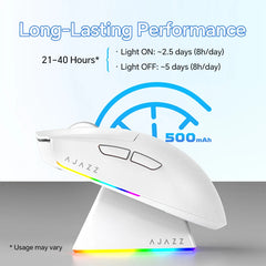 AJAZZ AJ139 V2 MC/AJ139 PRO Wireless Gaming Mouse PAW3311/PAW3395 Sensor 12000DPI/26000DPI 500mAh Bluetooth Mouse Gamer For PC