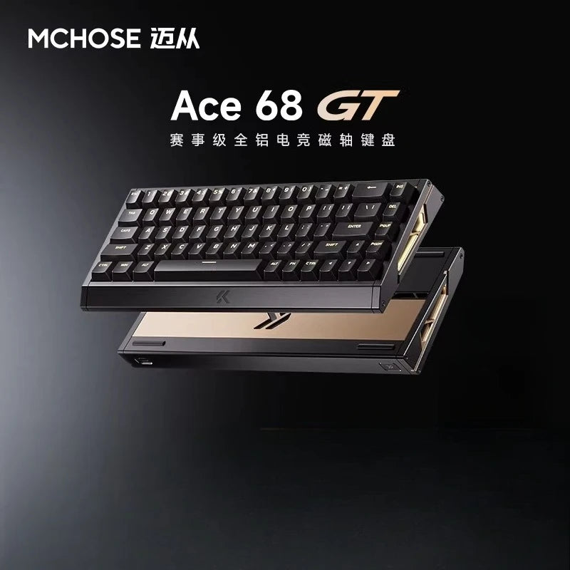 MCHOSE Ace 68 GT Magnetic Switch Gaming Keyboard ARGB Low Delay Full Aluminum Custom Wired Keyboards PC E-Sports Accessories