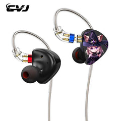CVJ Night Elf Dual-Channel 3 Dynamic Driver In-Ear Wired HIFI Headphones High-Quality Earbuds with Microphone 3.5mm