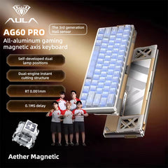 AULA AG60 Pro/MAX Wired Gaming Mechanical Keyboard Custom Full Aluminum High Performance Magnetic Axis for Esports And FPS Games