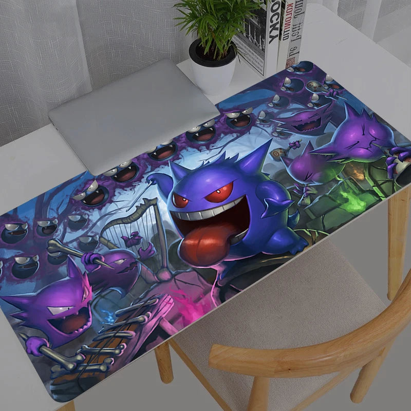 Kawaii Mouse Pad Gengar Pokemon Pikachu Anime Cute Girl Gabinete Gamer Computer Desk Mat Keyboard Gaming Accessories Mousepad